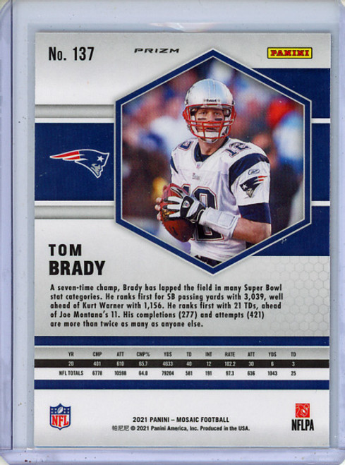 Tom Brady 2021 Mosaic #137 Orange Reactive (4)