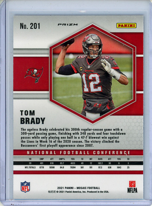Tom Brady 2021 Mosaic #201 NFC Blue Reactive (1)