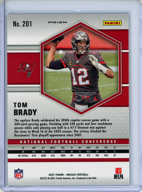 Tom Brady 2021 Mosaic #201 NFC Orange Reactive (1)