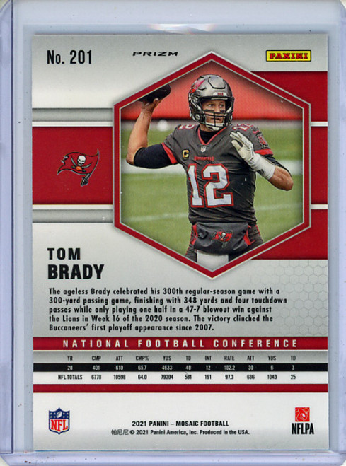 Tom Brady 2021 Mosaic #201 NFC Orange Reactive (2)