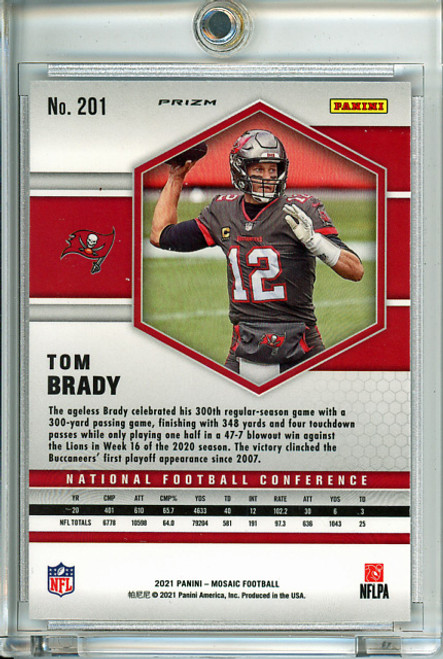 Tom Brady 2021 Mosaic #201 NFC Silver (1)