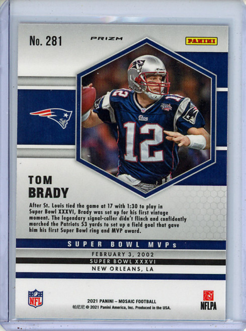 Tom Brady 2021 Mosaic #281 Super Bowl MVPs Orange Reactive (1)