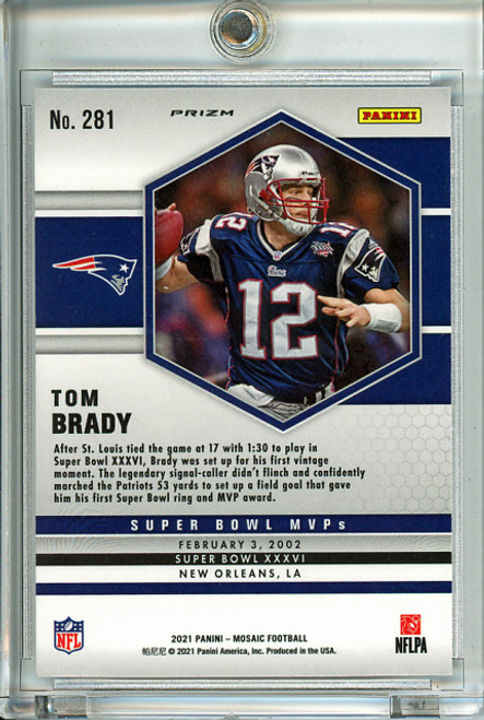 Tom Brady 2021 Mosaic #281 Super Bowl MVPs Silver (1)