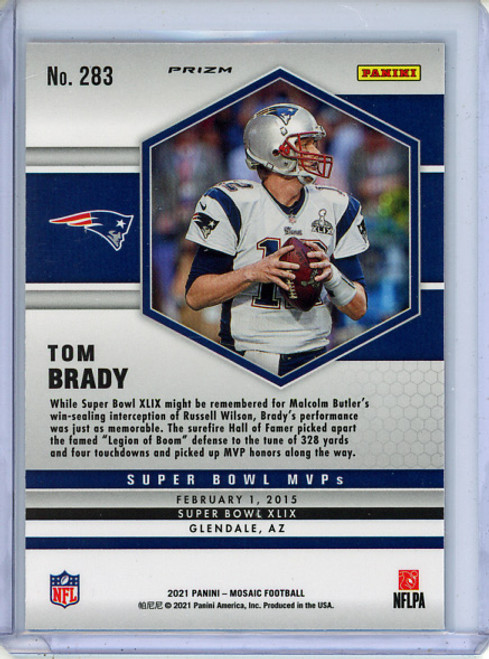 Tom Brady 2021 Mosaic #283 Super Bowl MVPs Orange Reactive (1)