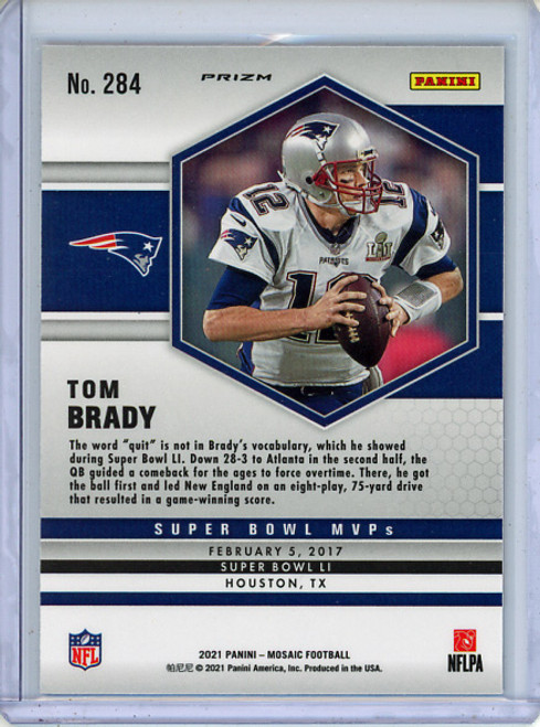 Tom Brady 2021 Mosaic #284 Super Bowl MVPs Orange Reactive (1)