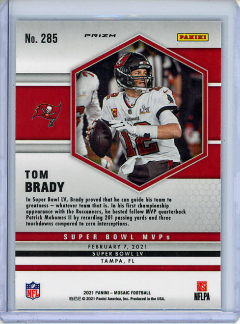 Tom Brady 2021 Mosaic #285 Super Bowl MVPs Blue Reactive (1)