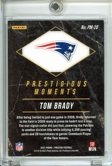 Tom Brady 2021 Prestige, Prestigious Moments #PM-20 (1)