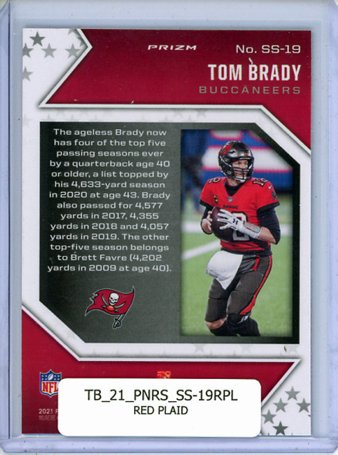 Tom Brady 2021 Rookies & Stars, Star Studded #SS-19 Red Plaid