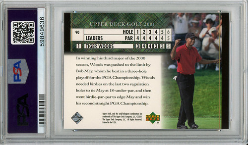 Tiger Woods 2001 Upper Deck #90 Leaderboard PSA 10 Gem Mint (#59849636)