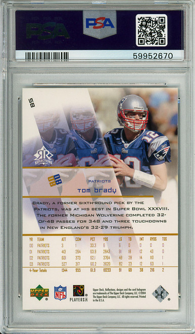 Tom Brady 2004 Reflections #58 PSA 9 Mint (#59952670)