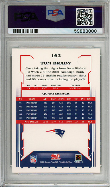 Tom Brady 2006 Score #162 PSA 9 Mint (#59888000)