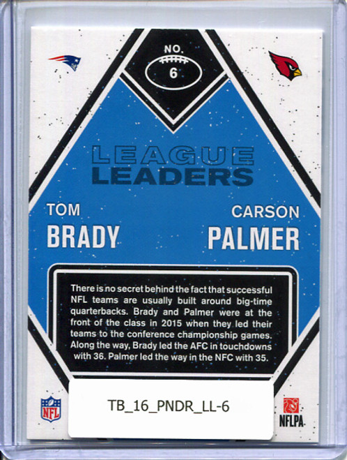 Tom Brady, Carson Palmer 2016 Donruss, League Leaders #6