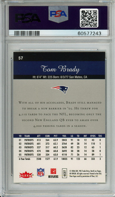 Tom Brady 2006 Showcase #57 PSA 9 Mint (#60577243)