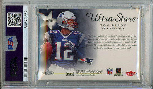 Tom Brady 2006 Ultra, Ultra Stars Jerseys #US-TB PSA 8 Near Mint-Mint (#60577252)