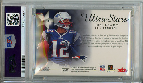Tom Brady 2006 Ultra, Ultra Stars Jerseys #US-TB PSA 9 Mint (#60577253)
