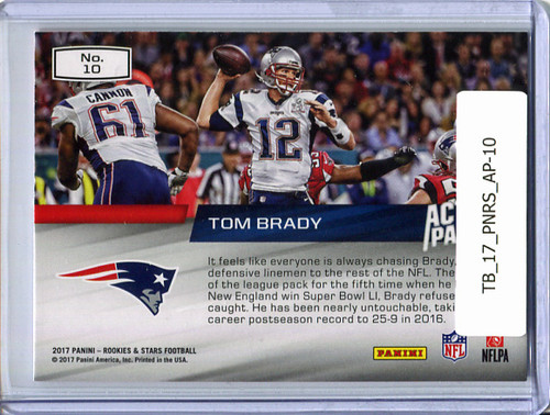 Tom Brady 2017 Rookies & Stars, Action Packed #10