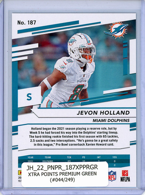 Jevon Holland 2022 Prestige #187 Xtra Points Premium Green (#044/249)