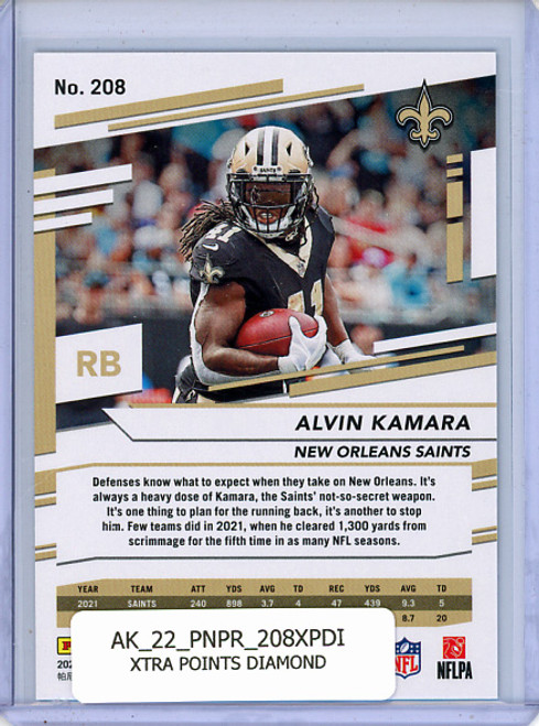 Alvin Kamara 2022 Prestige #208 Xtra Points Diamond