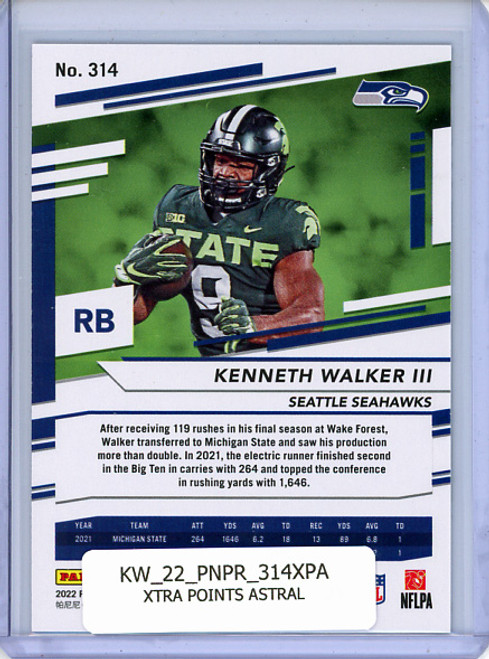 Kenneth Walker III 2022 Prestige #314 Xtra Points Astral