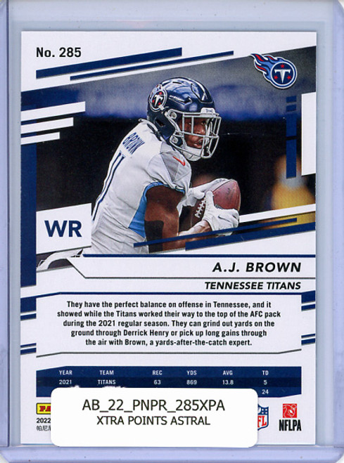 A.J. Brown 2022 Prestige #285 Xtra Points Astral