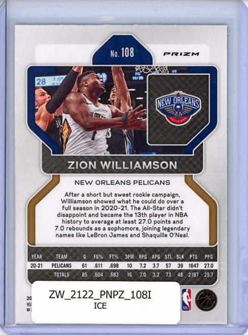 Zion Williamson 2021-22 Prizm #108 Ice