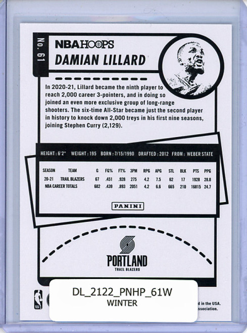 Damian Lillard 2021-22 Hoops #61 Winter