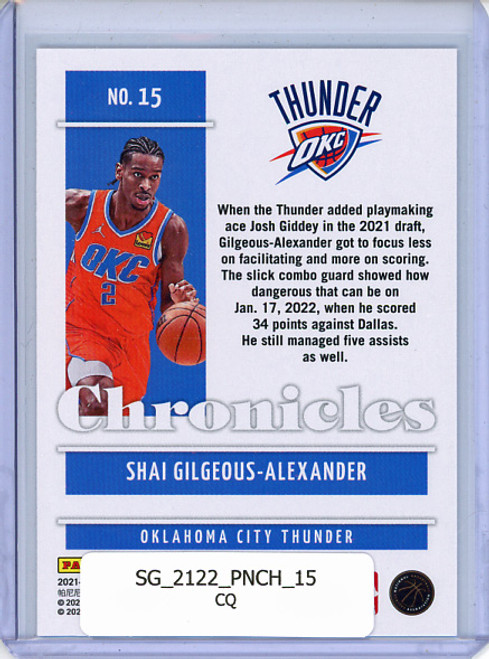 Shai Gilgeous-Alexander 2021-22 Chronicles #15 (CQ)