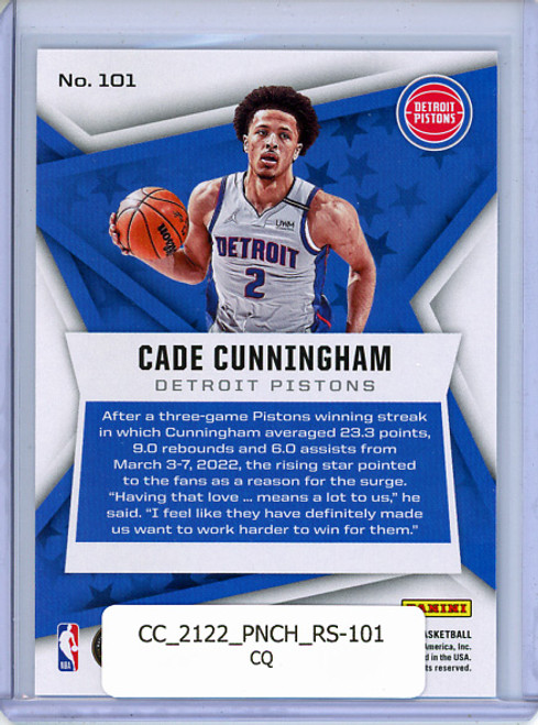 Cade Cunningham 2021-22 Chronicles, Rookies & Stars #101 (CQ)