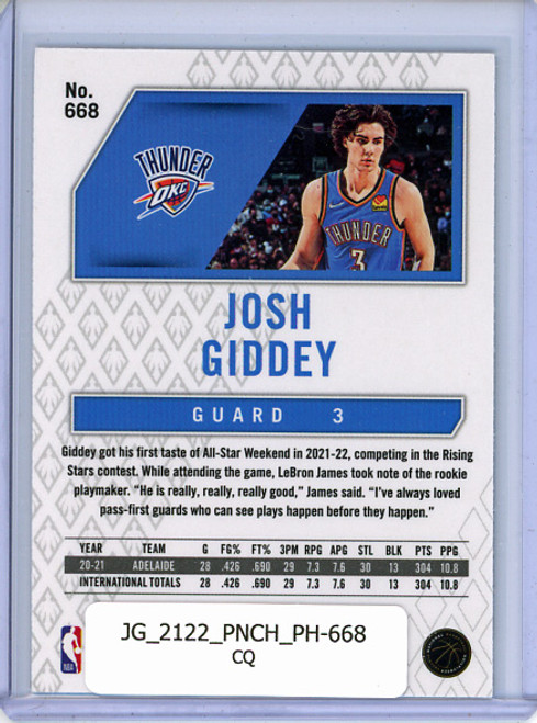 Josh Giddey 2021-22 Chronicles, Phoenix #668 (CQ)