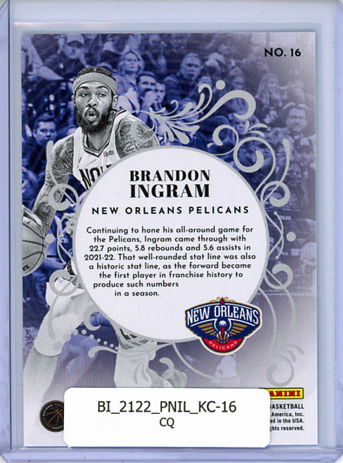 Brandon Ingram 2021-22 Illusions, King of Cards #16 (CQ)