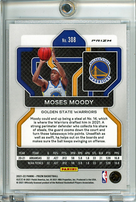 Moses Moody 2021-22 Prizm #308 Silver (1) (CQ)