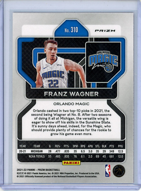 Franz Wagner 2021-22 Prizm #310 Orange Ice (1) (CQ)