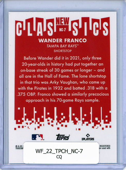 Wander Franco 2022 Topps Chrome, New Classics #NC-7 (CQ)