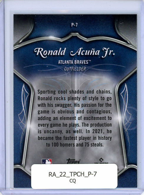 Ronald Acuna Jr. 2022 Topps Chrome, Pinstripes #P-7 (CQ)