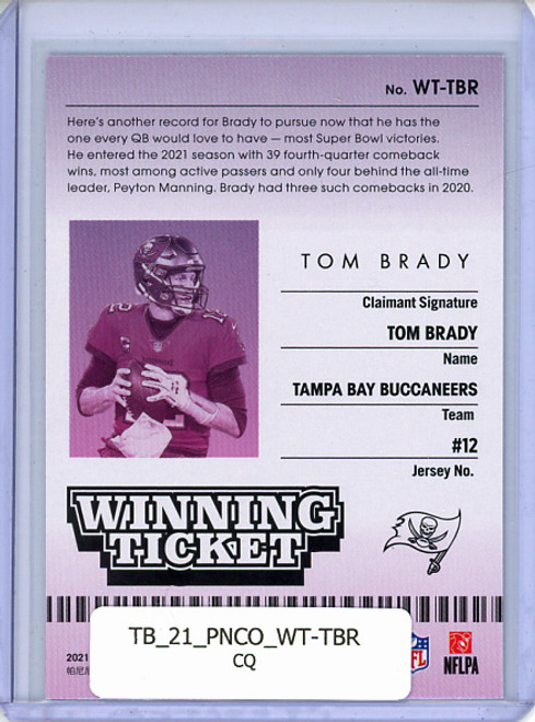 Tom Brady 2021 Contenders, Winning Ticket #WT-TBR (CQ)