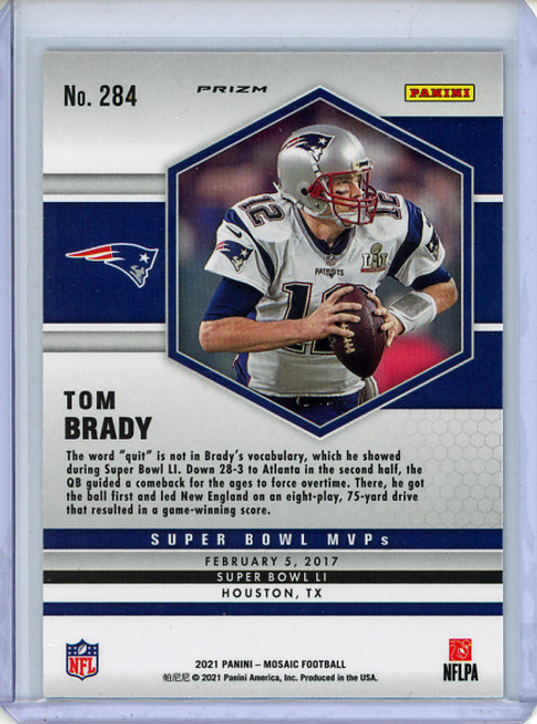 Tom Brady 2021 Mosaic #284 Super Bowl MVPs Green (1) (CQ)
