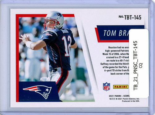 Tom Brady 2021 Score, Tom Brady TD Tribute #TBT-145 (CQ)