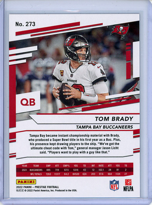 Tom Brady 2022 Prestige #273 Xtra Points Premium Red (#349/449) (CQ)