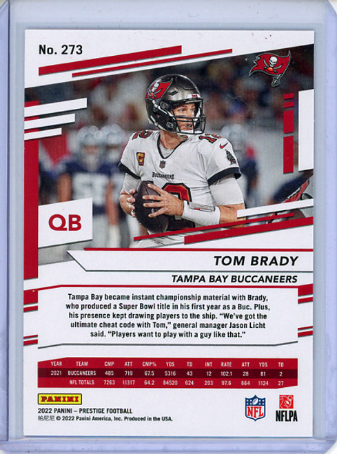 Tom Brady 2022 Prestige #273 Xtra Points Red (#284/449) (CQ)