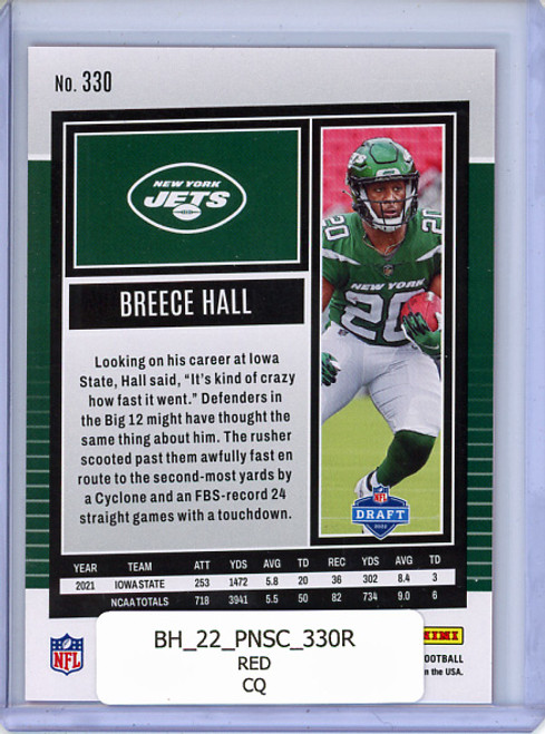 Breece Hall 2022 Score #330 Red (CQ)