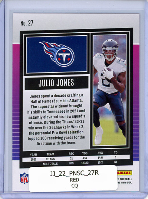 Julio Jones 2022 Score #27 Red (CQ)