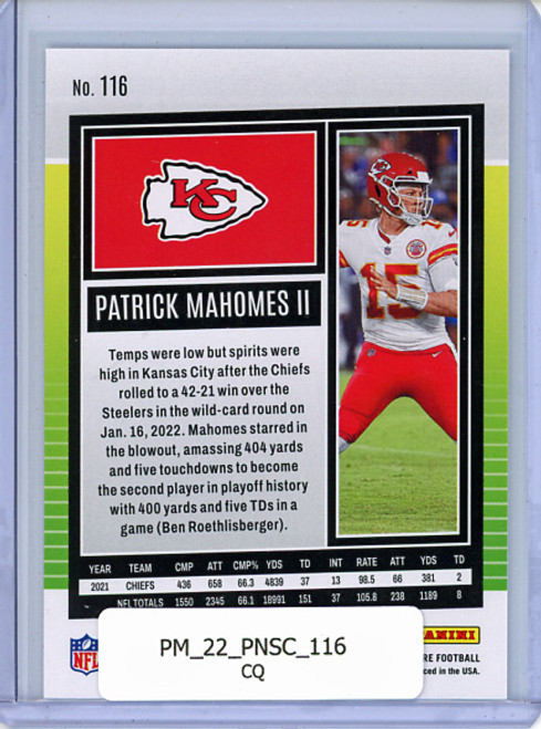 Patrick Mahomes II 2022 Score #116 (CQ)