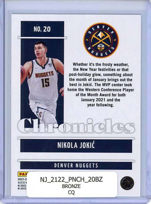 Nikola Jokic 2021-22 Chronicles #20 Bronze (CQ)