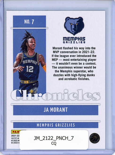 Ja Morant 2021-22 Chronicles #7 (CQ)