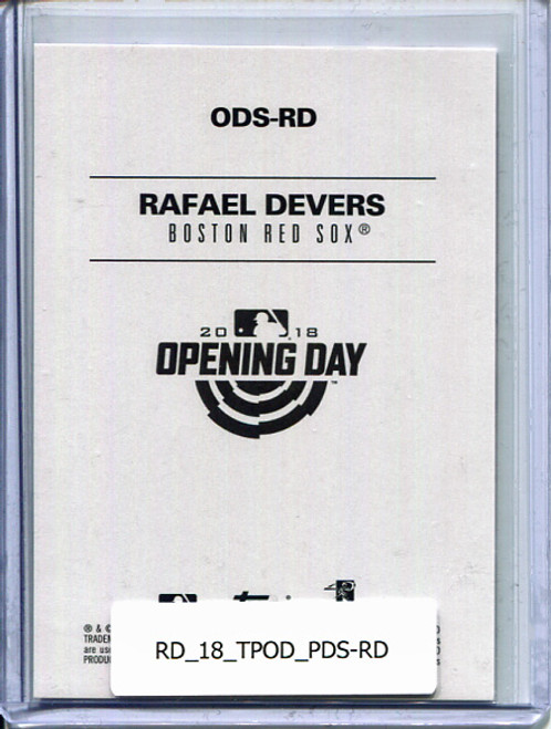 Rafael Devers 2018 Opening Day, Opening Day Stars #ODS-RD