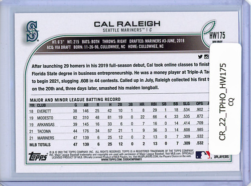 Cal Raleigh 2022 Topps Holiday #HW175 (CQ)