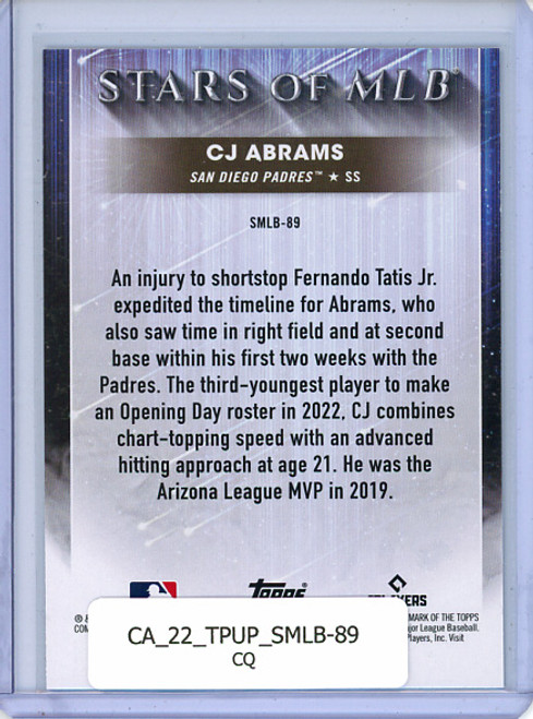 CJ Abrams 2022 Topps Update, Stars of MLB #SMLB-89 (CQ)