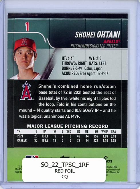 Shohei Ohtani 2022 Stadium Club #1 Red Foil (CQ)