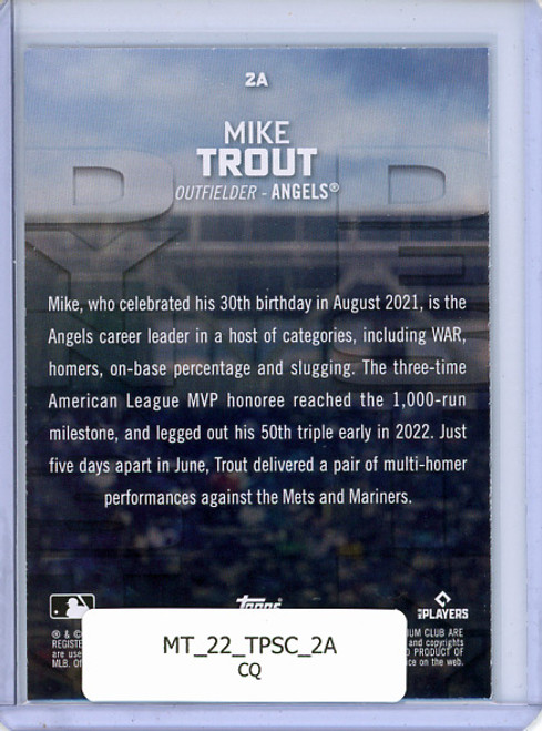 Mike Trout 2022 Stadium Club, Dynasty and Destiny #2A (CQ)