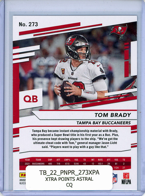 Tom Brady 2022 Prestige #273 Xtra Points Astral (CQ)
